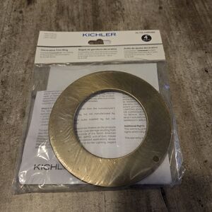 Kichler Direct-To-Ceiling Slim Decorative Trim 6 Inch round Natural Brass, 1 Cou